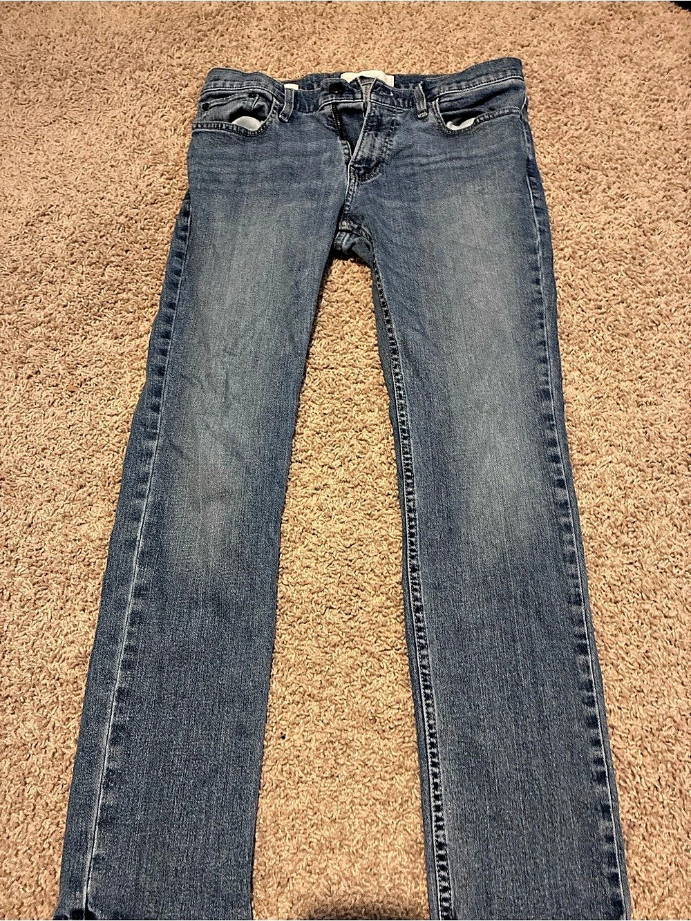 Hollister Men's Straight Leg Jeans Blue Waist 3S